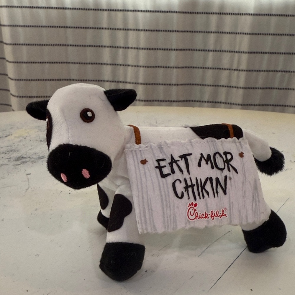 Chick-Fil-A Plush Cow Toy - Black and White
